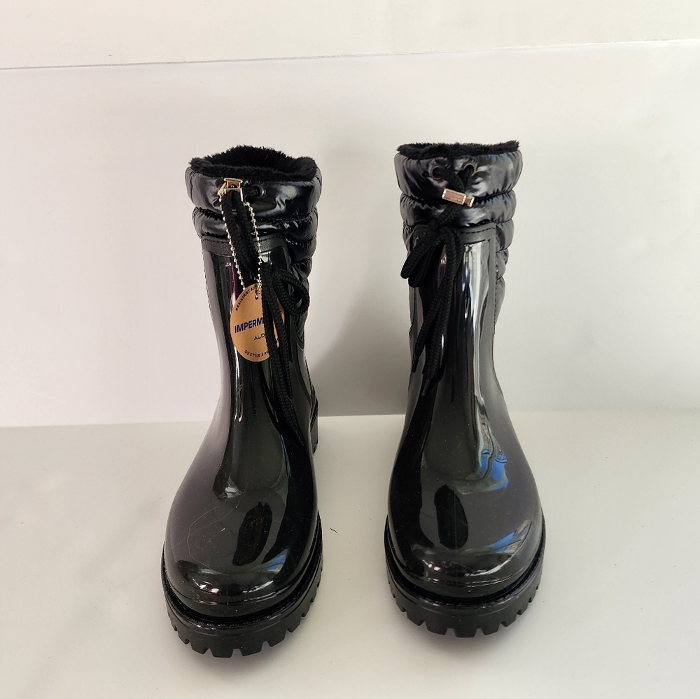 Aldo Glossy Warm Black Winter Boots